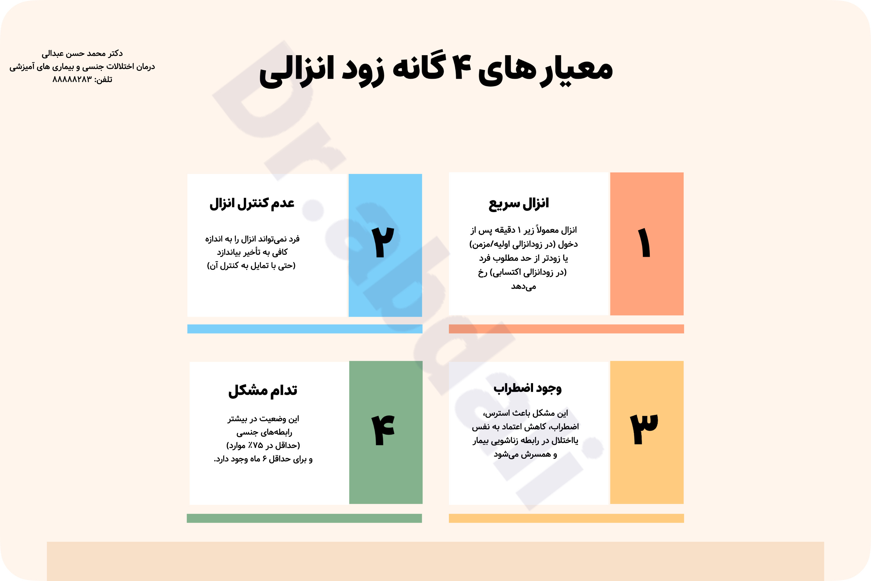 چهار معیار زود انزالی
